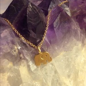 DOG EARED REAL SILVER ELEPHANT NECKLACE